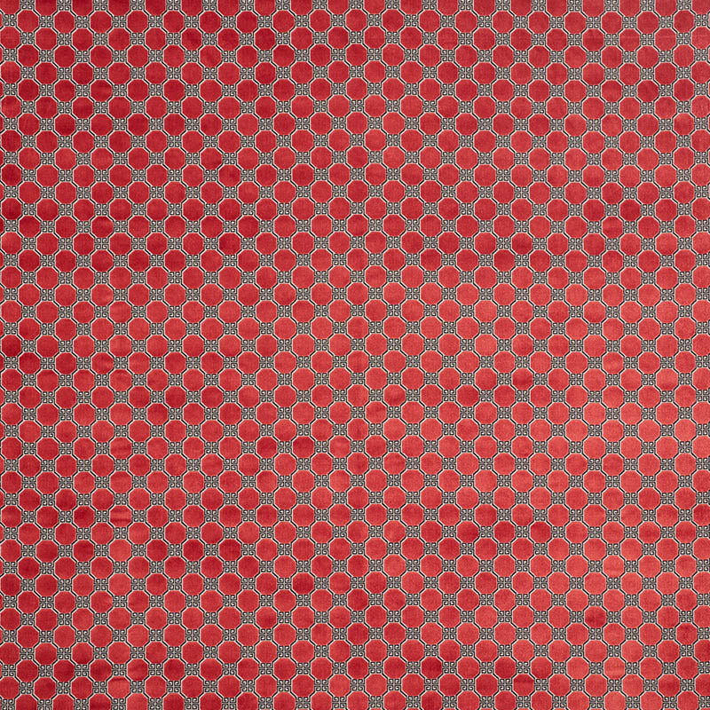 SCHUMACHER  CUT & PATTERNED VELVETS OCTAVIA VELVET CUT VELVET CUT VELVET RUBY   - 72796