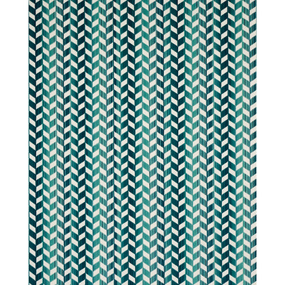 SCHUMACHER  CUT & PATTERNED VELVETS CHEVRON STRI?? VELVET CUT VELVET CUT VELVET PEACOCK   - 72813