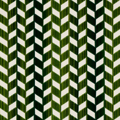 Olive-green and white chevron knit fabric with textured diagonal stripes for apparel or accessories.