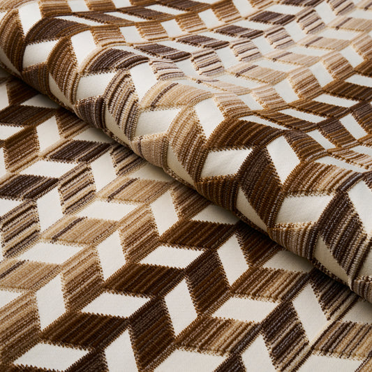 SCHUMACHER  CUT & PATTERNED VELVETS CHEVRON STRI?? VELVET CUT VELVET,VELVETS CUT VELVET,VELVETS GOLD   - 72816