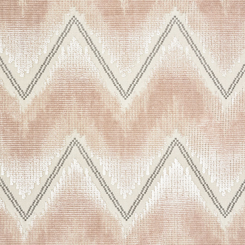 SCHUMACHER  CUT & PATTERNED VELVETS CHEVRON VELVET CUT VELVET CUT VELVET BLUSH   - 72840