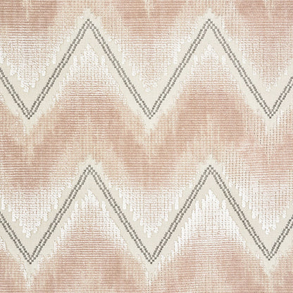 SCHUMACHER  CUT & PATTERNED VELVETS CHEVRON VELVET CUT VELVET CUT VELVET BLUSH   - 72840