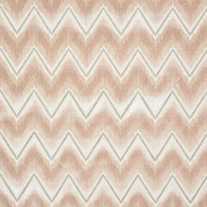 SCHUMACHER  CUT & PATTERNED VELVETS CHEVRON VELVET CUT VELVET CUT VELVET BLUSH   - 72840