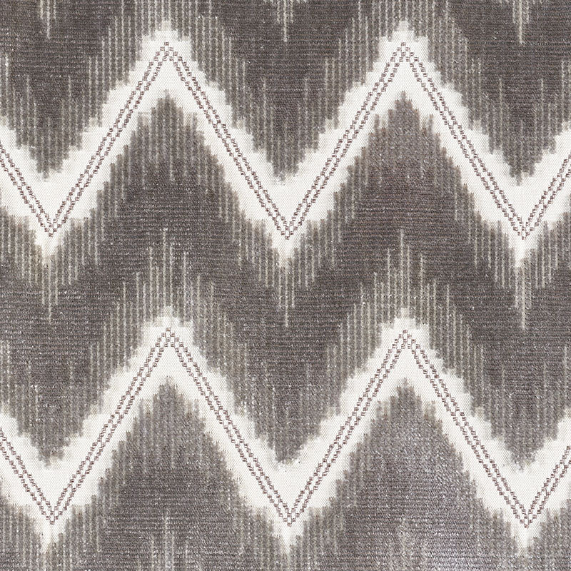 SCHUMACHER  CUT & PATTERNED VELVETS CHEVRON VELVET CUT VELVET CUT VELVET GREY   - 72841