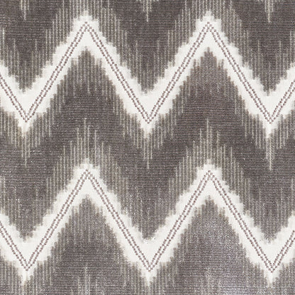 SCHUMACHER  CUT & PATTERNED VELVETS CHEVRON VELVET CUT VELVET CUT VELVET GREY   - 72841