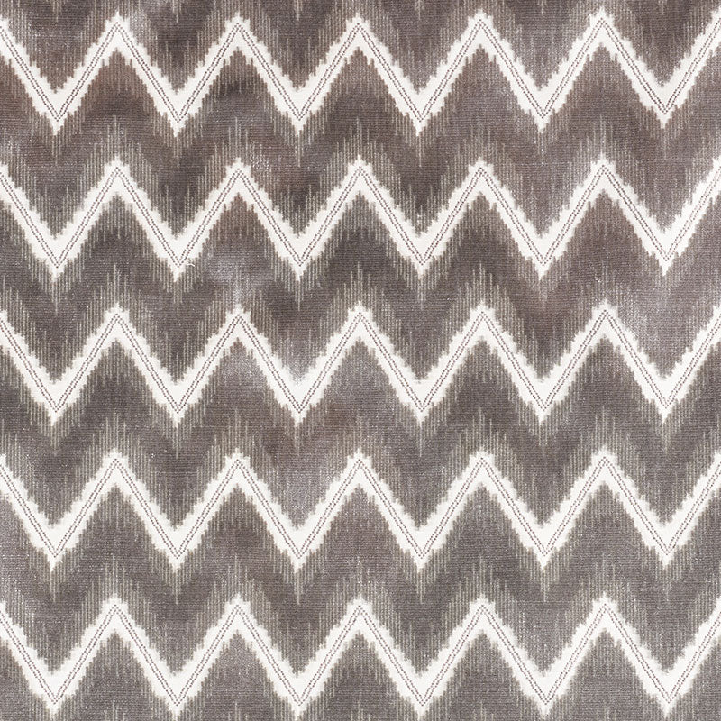 SCHUMACHER  CUT & PATTERNED VELVETS CHEVRON VELVET CUT VELVET CUT VELVET GREY   - 72841