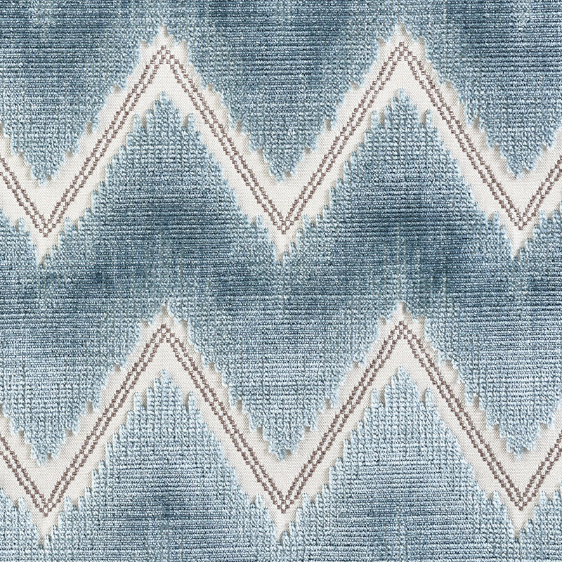 SCHUMACHER  CUT & PATTERNED VELVETS CHEVRON VELVET CUT VELVET CUT VELVET MINERAL   - 72842