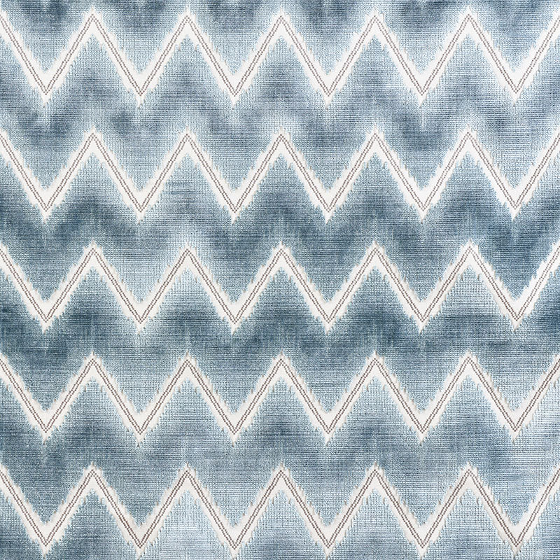 SCHUMACHER  CUT & PATTERNED VELVETS CHEVRON VELVET CUT VELVET CUT VELVET MINERAL   - 72842