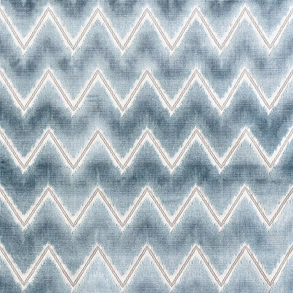 SCHUMACHER  CUT & PATTERNED VELVETS CHEVRON VELVET CUT VELVET CUT VELVET MINERAL   - 72842