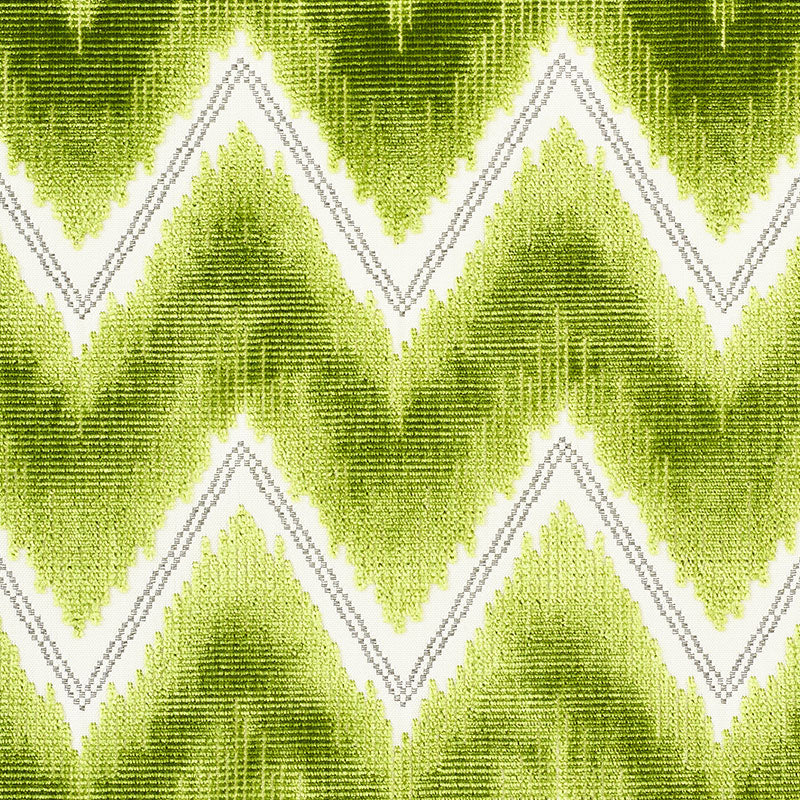 SCHUMACHER  CUT & PATTERNED VELVETS CHEVRON VELVET CUT VELVET CUT VELVET LEAF   - 72843