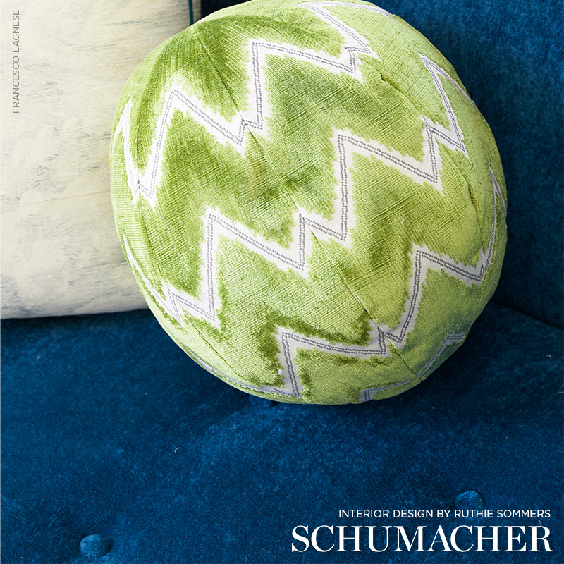 SCHUMACHER  CUT & PATTERNED VELVETS CHEVRON VELVET CUT VELVET CUT VELVET LEAF   - 72843