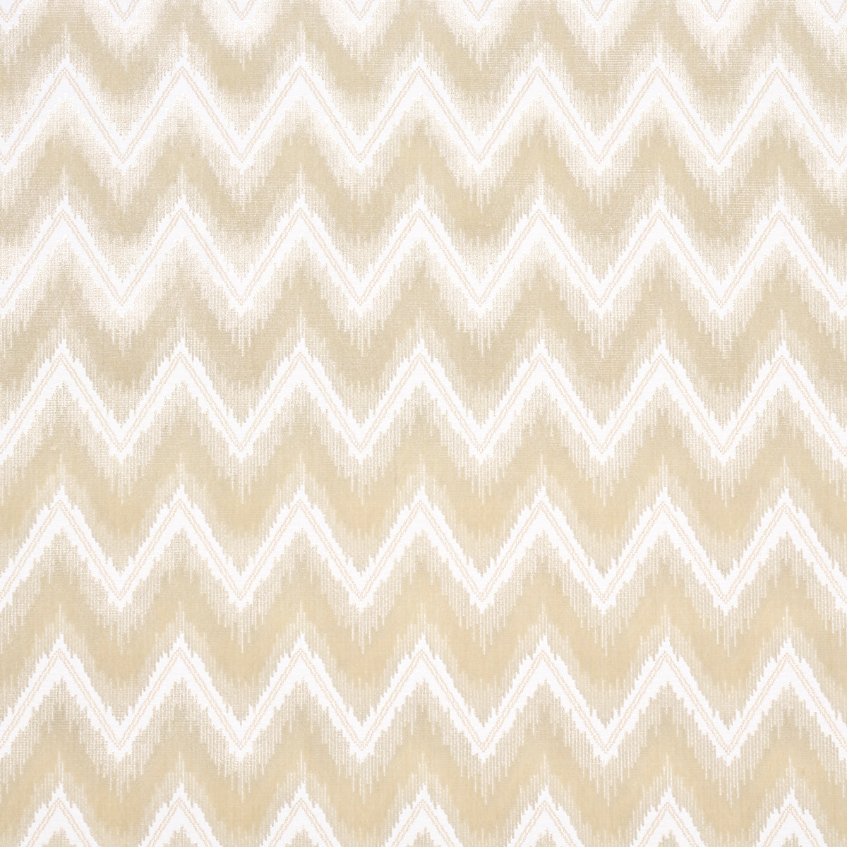 Beige & white zigzag chevron pattern textile, subtle geometric fabric for upholstery or decor.