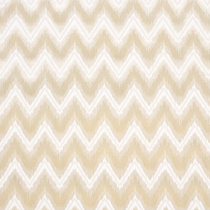Beige & white zigzag chevron pattern textile, subtle geometric fabric for upholstery or decor.