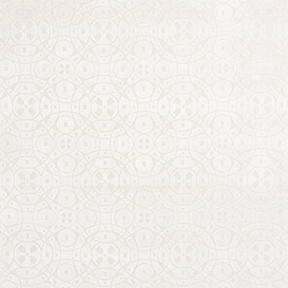 Cream beige wallpaper with a subtle circular geometric pattern and embossed texture.