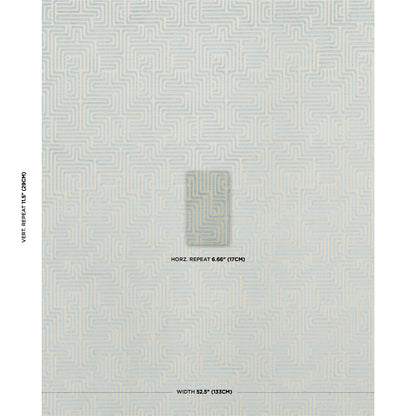 SCHUMACHER  CUT & PATTERNED VELVETS LISBOA VELVET CUT VELVET,HIGH PERFORMANCE CUT VELVET,HIGH PERFORMANCE SKY   - 72954