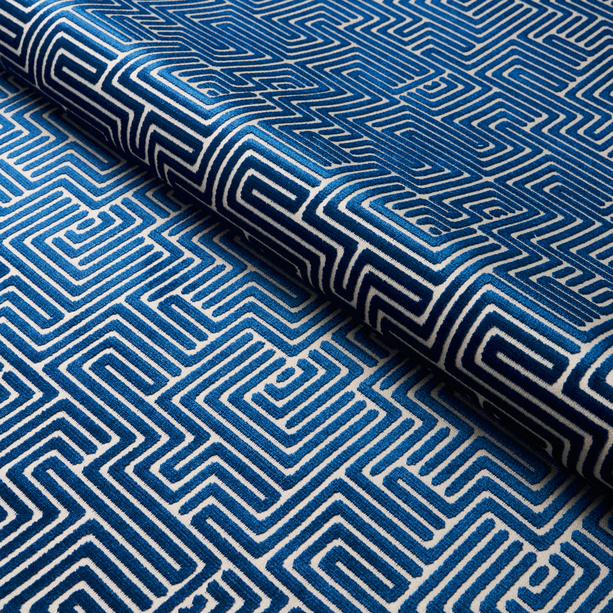 SCHUMACHER  CUT & PATTERNED VELVETS LISBOA VELVET VELVETS,CUT VELVET VELVETS,CUT VELVET MIDNIGHT BLUE   - 72958