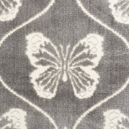 SCHUMACHER  CUT & PATTERNED VELVETS PAPILLON VELVET   Pewter   - 72961