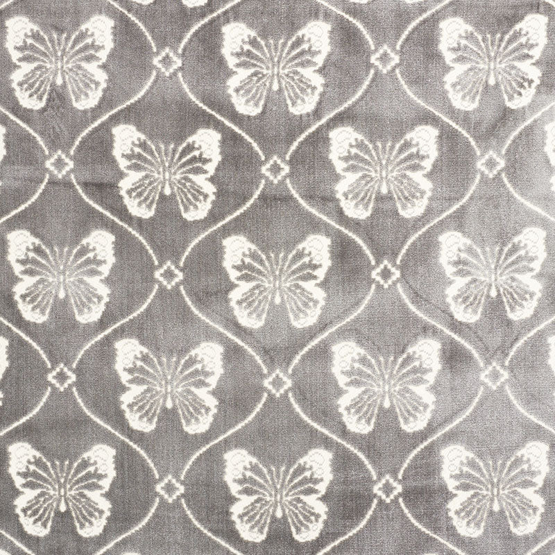SCHUMACHER  CUT & PATTERNED VELVETS PAPILLON VELVET   Pewter   - 72961