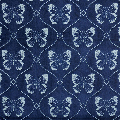 SCHUMACHER  CUT & PATTERNED VELVETS PAPILLON VELVET   Sapphire   - 72962