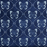 SCHUMACHER  CUT & PATTERNED VELVETS PAPILLON VELVET   Sapphire   - 72962
