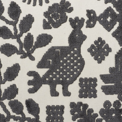 SCHUMACHER  CUT & PATTERNED VELVETS PAVONE VELVET CUT VELVET CUT VELVET CARBON   - 72970