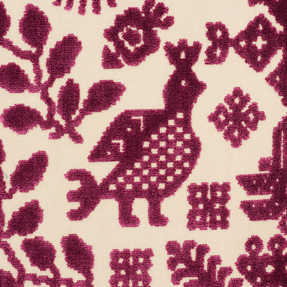 SCHUMACHER  CUT & PATTERNED VELVETS PAVONE VELVET CUT VELVET CUT VELVET GARNET   - 72972