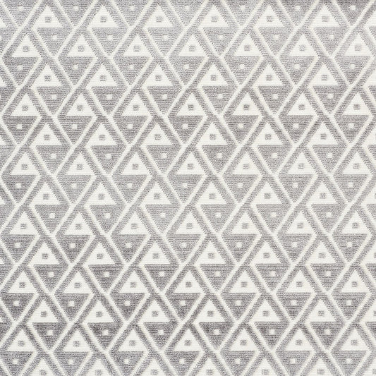 SCHUMACHER  CUT & PATTERNED VELVETS HOFFMANN VELVET CUT VELVET,HIGH PERFORMANCE CUT VELVET,HIGH PERFORMANCE SILVER   - 72991