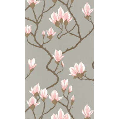 COLE & SON MAGNOLIA --BOTANICAL & FLORAL- RED AND SILVER   - 72/3010.CS.0