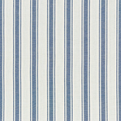 SCHUMACHER FABRIC  MARK D. SIKES OJAI STRIPE   Prussian Blue   - 73000