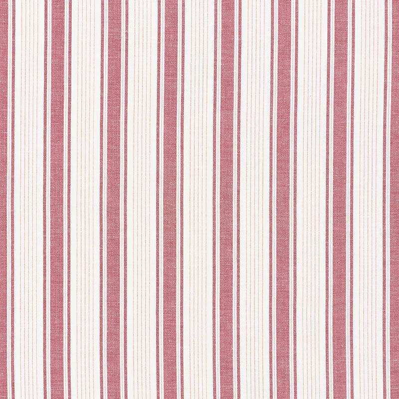 SCHUMACHER  MARK D. SIKES OJAI STRIPE PATTERN WOVENS PATTERN WOVENS RED   - 73004
