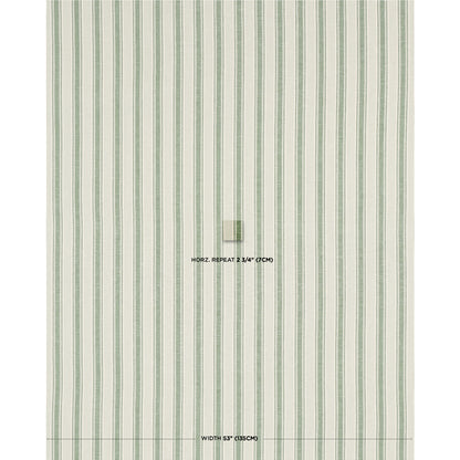 SCHUMACHER  MARK D. SIKES OJAI STRIPE PATTERN WOVENS PATTERN WOVENS LEAF GREEN   - 73005