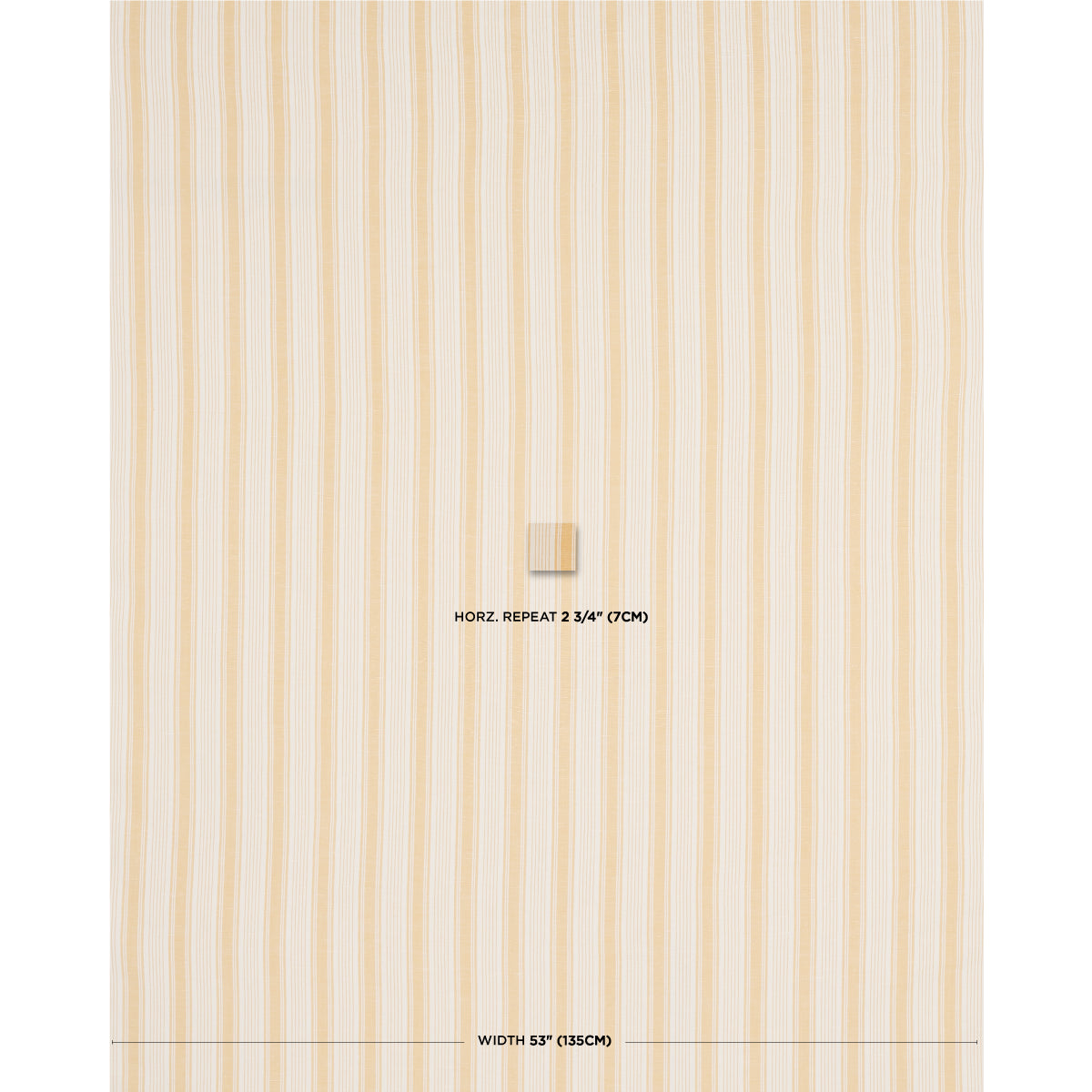 SCHUMACHER FABRIC  MARK D. SIKES OJAI STRIPE   YELLOW   - 73006