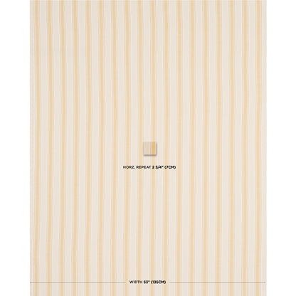 SCHUMACHER FABRIC  MARK D. SIKES OJAI STRIPE   YELLOW   - 73006