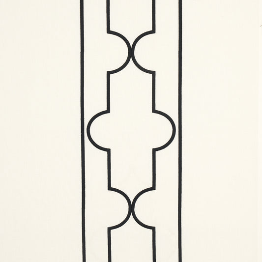 SCHUMACHER  ORIENT EXPRESS LIMITLESS LATTICE EMBROIDERIES EMBROIDERIES BLACK , WHITE   - 73071