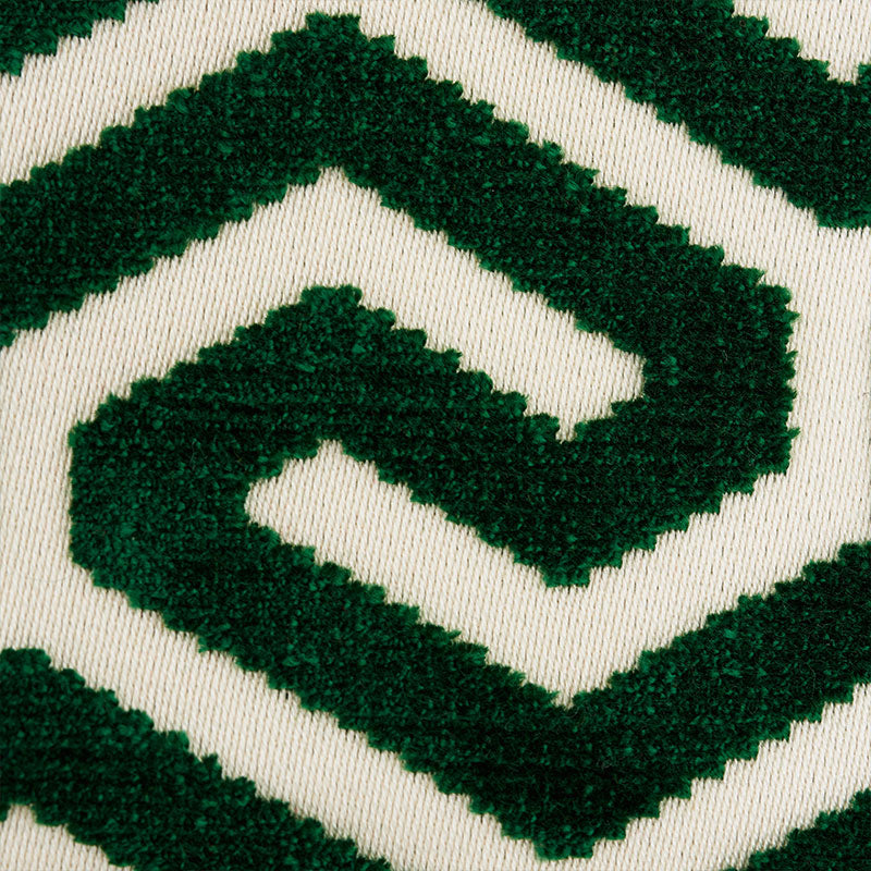 SCHUMACHER  CUT & PATTERNED VELVETS MING FRET VELVET CUT VELVET,HIGH PERFORMANCE CUT VELVET,HIGH PERFORMANCE EMERALD   - 73103