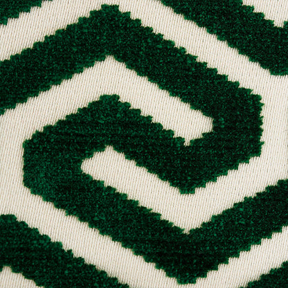 SCHUMACHER  CUT & PATTERNED VELVETS MING FRET VELVET CUT VELVET,HIGH PERFORMANCE CUT VELVET,HIGH PERFORMANCE EMERALD   - 73103