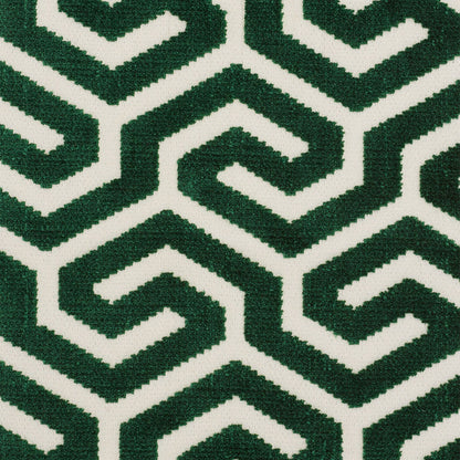 SCHUMACHER  CUT & PATTERNED VELVETS MING FRET VELVET CUT VELVET,HIGH PERFORMANCE CUT VELVET,HIGH PERFORMANCE EMERALD   - 73103
