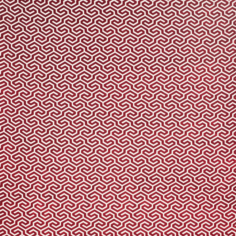 Soft pink gradient panel with red-and-white zebra-striped borders along its left and right edges.
