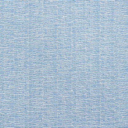 Light blue and white striped seersucker fabric texture with subtle horizontal wavy lines.