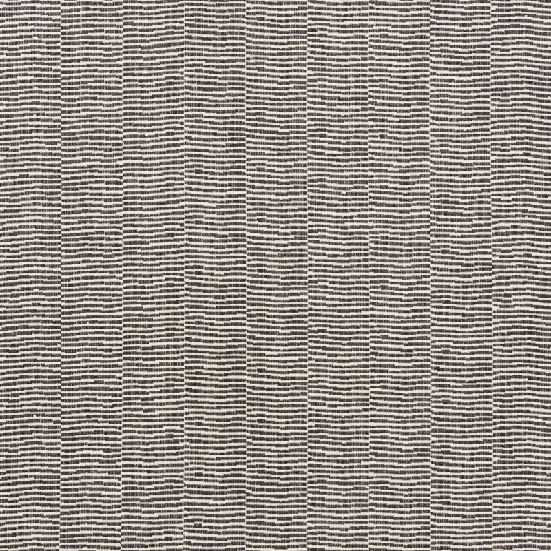 Textured woven fabric in gray and cream with a subtle wavy horizontal ripple pattern; upholstery or drapery material.