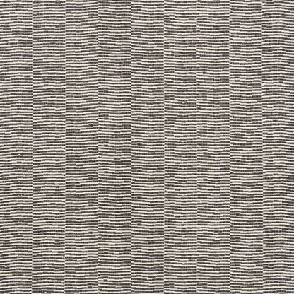 Textured woven fabric in gray and cream with a subtle wavy horizontal ripple pattern; upholstery or drapery material.
