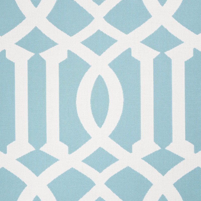 SCHUMACHER  INDOOR/OUTDOOR: PRINTS & WOVENS IMPERIAL TRELLIS INDOOR/OUTDOOR PATTERN WOVENS,HIGH PERFORMANCE,INDOOR/OUTDOOR PATTERN WOVENS,HIGH PERFORMANCE,INDOOR/OUTDOOR AQUA   - 73161