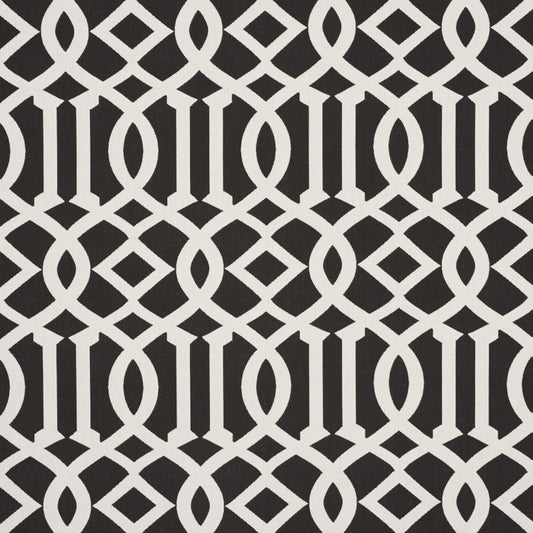 SCHUMACHER  INDOOR/OUTDOOR II: PRINTS & WOVENS IMPERIAL TRELLIS INDOOR/OUTDOOR PRINTS PRINTS BLACK   - 73162