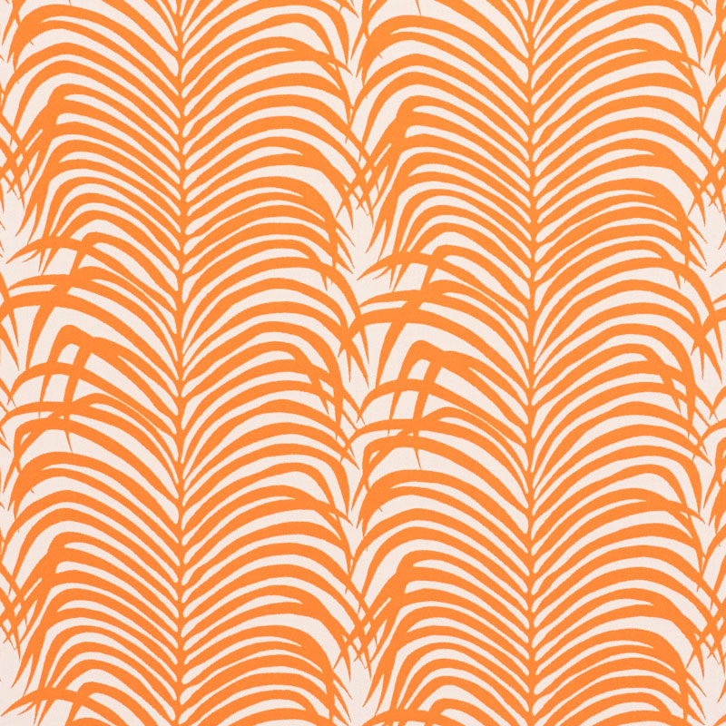 SCHUMACHER  INDOOR/OUTDOOR II: PRINTS & WOVENS ZEBRA PALM INDOOR/OUTDOOR INDOOR/OUTDOOR,HIGH PERFORMANCE,PATTERN WOVENS INDOOR/OUTDOOR,HIGH PERFORMANCE,PATTERN WOVENS ORANGE   - 73172