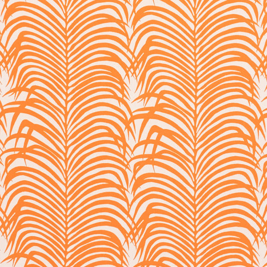 SCHUMACHER  INDOOR/OUTDOOR II: PRINTS & WOVENS ZEBRA PALM INDOOR/OUTDOOR INDOOR/OUTDOOR,HIGH PERFORMANCE,PATTERN WOVENS INDOOR/OUTDOOR,HIGH PERFORMANCE,PATTERN WOVENS ORANGE   - 73172