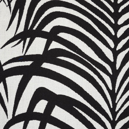 SCHUMACHER  INDOOR/OUTDOOR II: PRINTS & WOVENS ZEBRA PALM INDOOR/OUTDOOR PATTERN WOVENS,HIGH PERFORMANCE,INDOOR/OUTDOOR PATTERN WOVENS,HIGH PERFORMANCE,INDOOR/OUTDOOR BLACK   - 73173