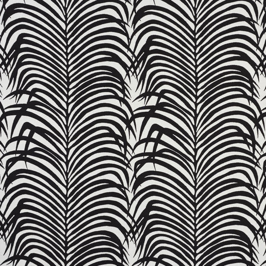 SCHUMACHER  INDOOR/OUTDOOR II: PRINTS & WOVENS ZEBRA PALM INDOOR/OUTDOOR PATTERN WOVENS,HIGH PERFORMANCE,INDOOR/OUTDOOR PATTERN WOVENS,HIGH PERFORMANCE,INDOOR/OUTDOOR BLACK   - 73173