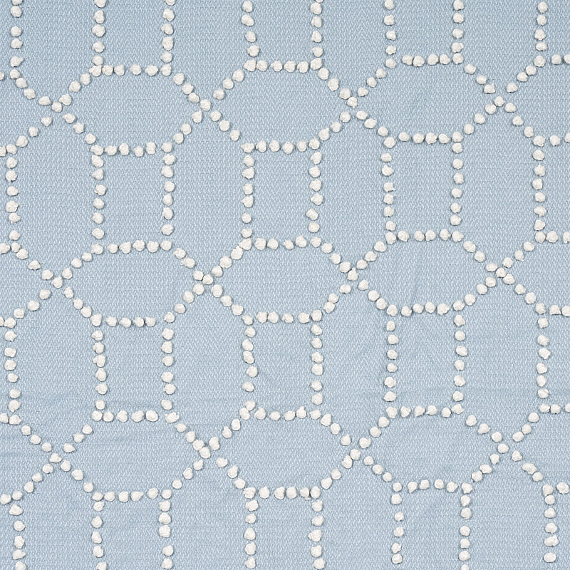 SCHUMACHER FABRIC  NATURA Vento Embroidery   SKY   - 73282