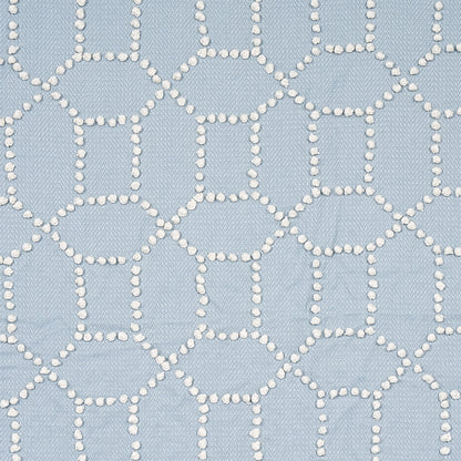 SCHUMACHER FABRIC  NATURA Vento Embroidery   SKY   - 73282