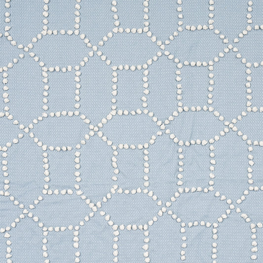 SCHUMACHER FABRIC  NATURA Vento Embroidery   SKY   - 73282
